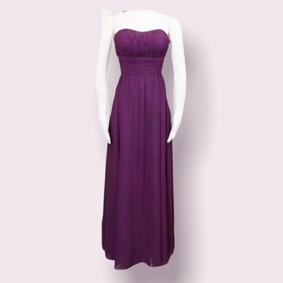 Mori Lee Strapless Flowy Maxi Evening Prom Dress - Picture 1 of 13